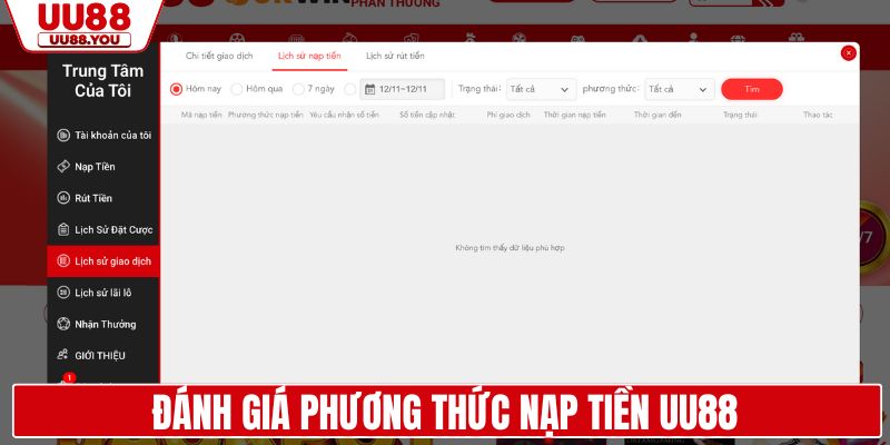 Đánh giá phương thức nạp tiền UU88