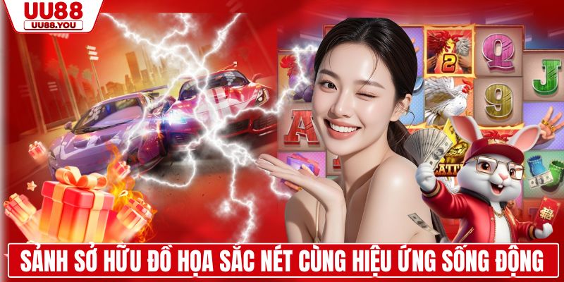 Sảnh sở hữu đồ họa sắc nét cùng hiệu ứng sống động